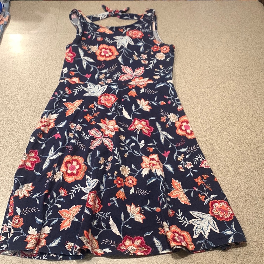 Casual floral print summer dress